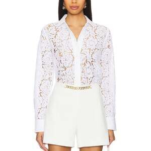 Generation Love Lace White Marcello Blouse Size M